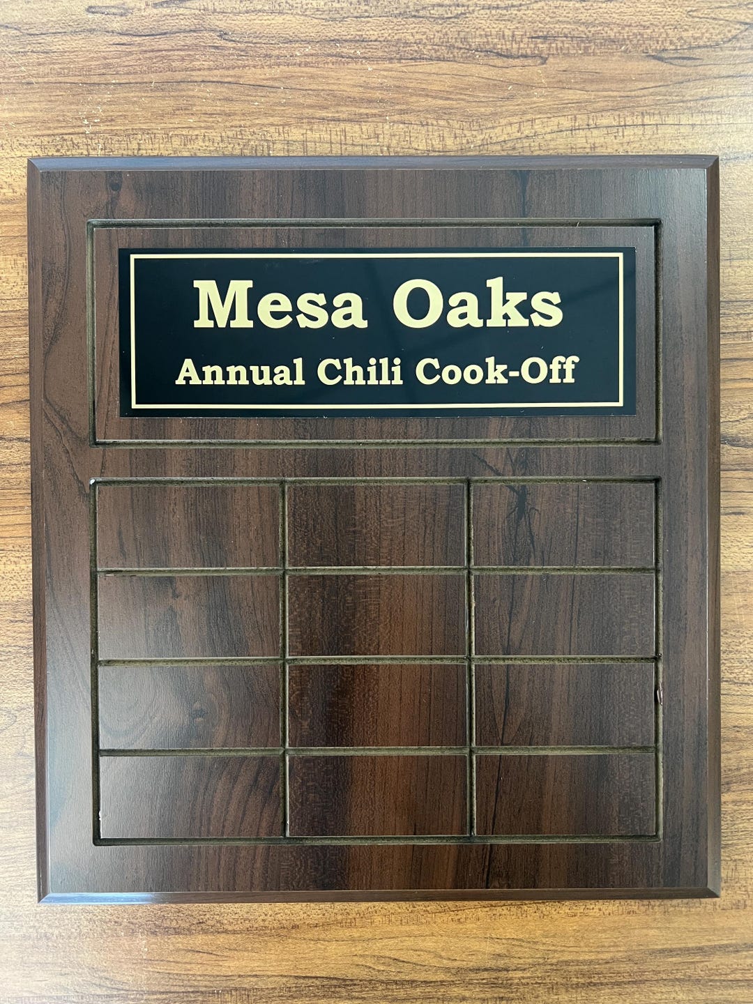 Custom Engraved Cook-off Winner Perpetual Plaque: Culinary Competition ...