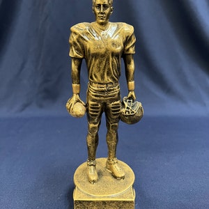 Standing Football Trophy with Custom Engraved Plate - Perfect Award for Champions, Tournaments, or Fantasy Football Leagues