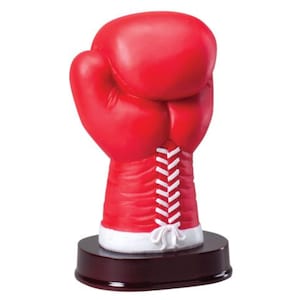 Trofeo Guantone da Boxe Rosso – Premio di Boxe Personalizzato con Incisione – Regalo Personalizzato per Combattente – Trofeo Sportivo da Campione – Premio per Torneo di Boxe
