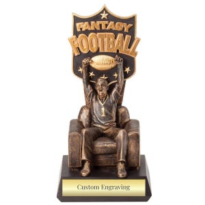 Funny Fantasy Football Trophy - Custom Engraving, Hilarious Award for the Winner, Personalized Gag Trophy, Football Gift, Trophy Champions