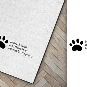 Dierenpoot adresstempels | Aangepaste retouradresstempel | Gepersonaliseerde girafstempel | Stempel pootafdruk hond en kat | Aangepaste olifantsstempel