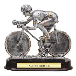 Custom Bicycle Trophy with Engraving - Cycling Award for Bike Races, Summer Marathons, or Biking Events - Personalized Gift