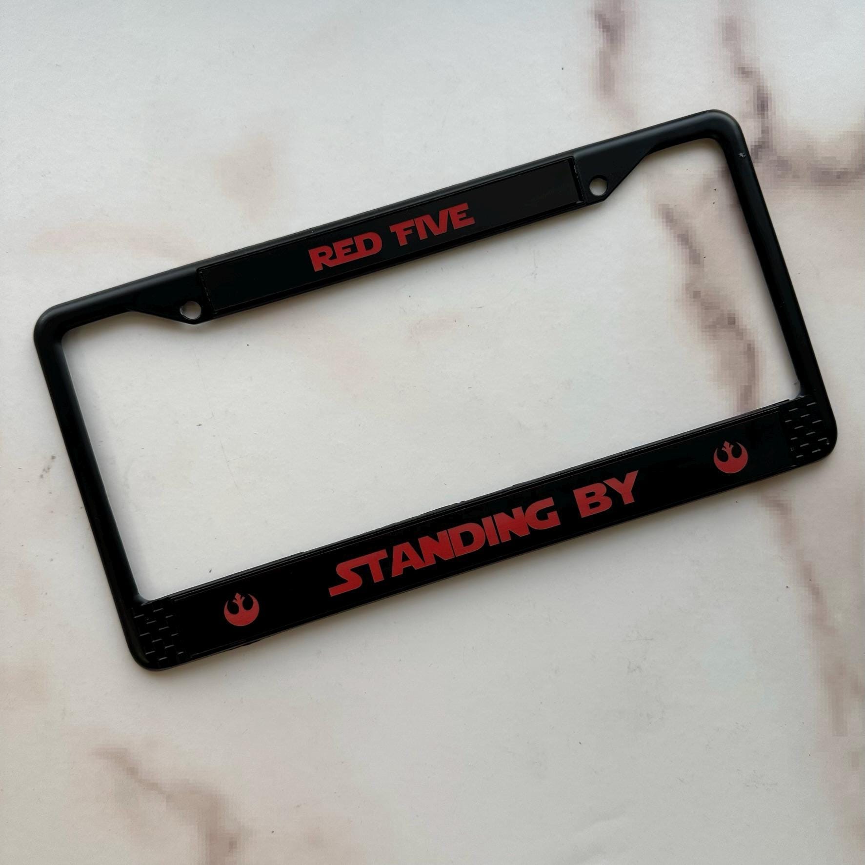 Star Wars Black Stainless Steel License Plate Frame - No Logo
