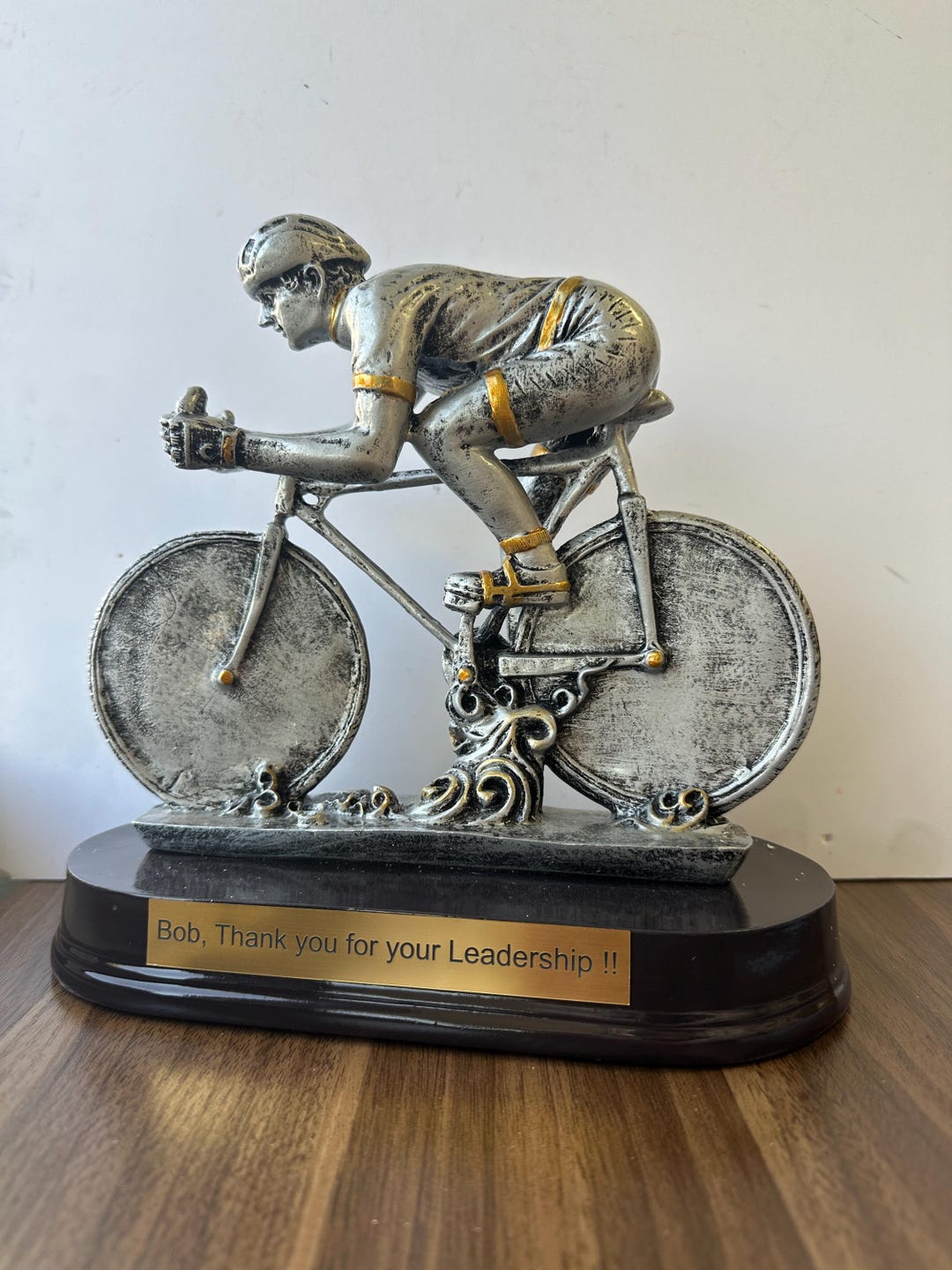 Custom Bicycle Trophy With Engraved Plate: Cycling Race Award - Etsy