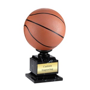 Big Color Basketball Trophy – Custom Engraved Award, Personalized MVP Trophy, Sports Achievement, Player or Team Recognition, Sports Trophy