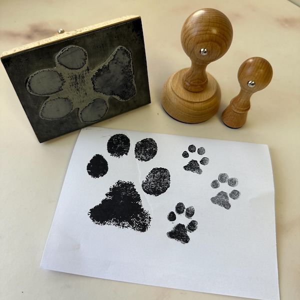 Tampon empreinte de patte personnalisé : animal de compagnie, chien ou chat