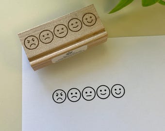 Ratings Stamp: Wooden Rubber Stamp for Journaling