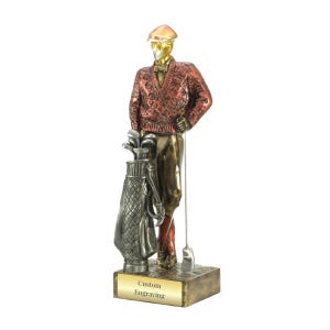 Vintage Golf Trophy with Custom Engraving - Male or Female Golfer - Classic Tournament Award - Country Club or Golf Gift - Winner