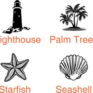 Beach Return Address Stamp - Self-Inking Custom Stamp for Mail - Coastal Weddings - Nautical Theme - Personalized Gift - Cute Beach Theme