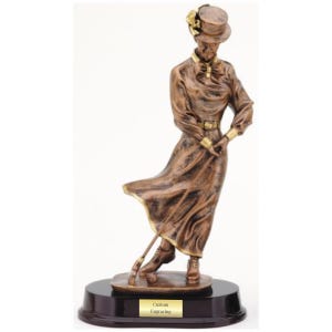 Old-Fashion Golf Trophy with Custom Engraving - Male or Female Golfer - Classic Award for Country Club or Tournament Events - Winner