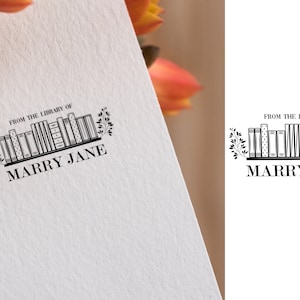 Personalized Book Stamp | Custom Library Stamp | Book Embosser Stamp | Personal Book Stamp | From the Library of Stamp | Bookplate Stamp