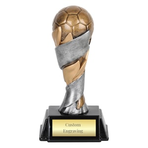 Custom Soccer Champion Trophy with Engraving - Multiple Designs - Indoor or Outdoor Tournament Winner Award - Personalized Gift