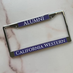 Custom University License Plate – Personalized with Your University Name, Multiple Color Choices, Perfect for Alumni and Students