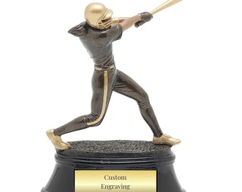 Custom Softball Batter Trophy: Engraved MVP Award, 6" Tall