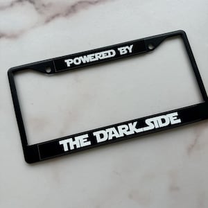 Star Wars License Plate Frame: Dark Side, Destroyed Alderaan, Car Accessory