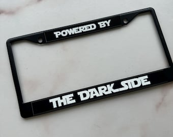 Star Wars License Plate Frame: Dark Side, Destroyed Alderaan, Car Accessory