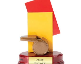 Custom Soccer Referee Penalty Trophy: Funny Engraved Award