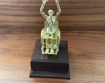 Custom Engraved Paraplegic Trophy: Funny Mobility Achievement Award
