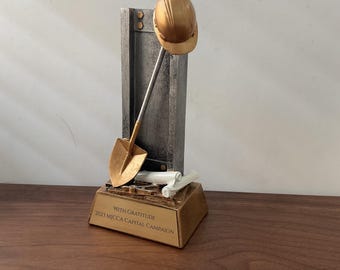 Construction Trophy - Custom Engraved Award - Recognition for Outstanding Work - Perfect Gift for Builders, Contractors & Construction Teams