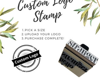 Custom Logo Rubber Stamp, Brand your business, Upload your own logo, Wooden Rubber Stamp, Custom Logo Stamp, High Quality Rubber Stamp