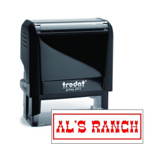 Custom Ranch Name Stamp - Personalized Property Ownership Stamp with Your Name & Ranch Name - Self-Inking Stamp - Country Western Stamp