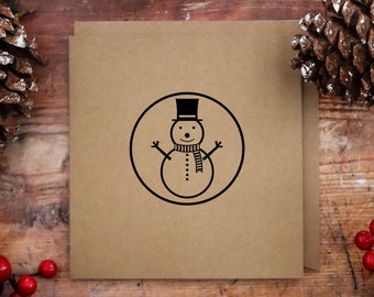 Holiday Stamp | Snowman Stamp | Jingle Bell Stamp | Santa Hat Stamp | Holiday Card Stamp | Crafting Stamp | Holiday Crafts | Winter Stamp