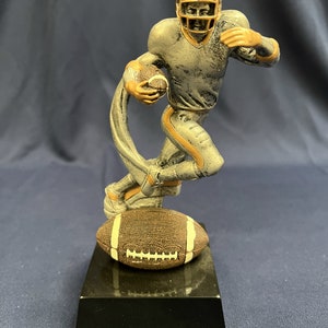 Football Resin Trophy with Engraved Plaque - Perfect Award for Football Champions, MVPs, or Teams - Customizable and Ideal for All Ages