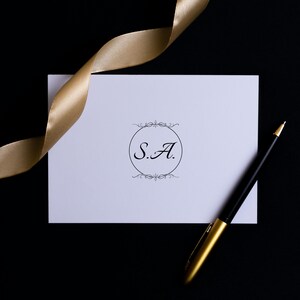 Elegant Name and Initial Stamps | Name Stamps | Initial Stamps | Wood Stamps | Custom Name Stamp | Custom Gift | Traditional Wood Stamp