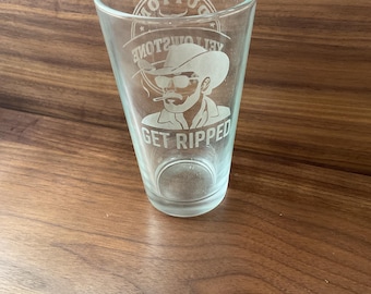 Yellowstone Dutton Ranch Engraved Pint Glass: Fan Gift
