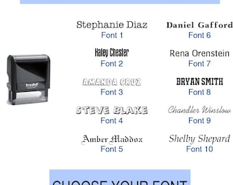 Personalized Name Stamp: Custom Self-Inking Rubber Stamp