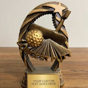 Longest Putt Golf Trophy with Custom Engraving – Perfect Award for Golf Tournaments & Events | Celebrate Precision and Skill on the Green!