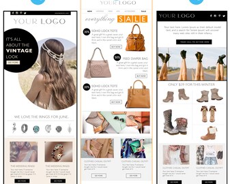 e mail newsletter psd template e commerce newsletter blast etsy