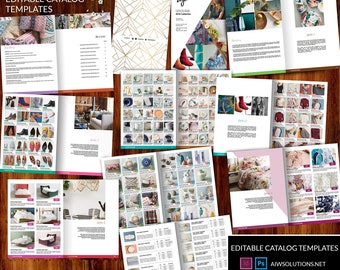 product catalogue brochure catalogs template clean product etsy