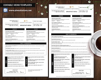 Canva Restaurant Menus,Takeout Menus ,Table Tents  Bar Menus , Cafe Menus,Kids Menus, canva menu template, food menu template, editable menu