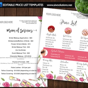 Możliwość edycji cennika usług, szablon cennika, menu specjalne, ulotka cenowa, cennik ulic kolorowych, cennik hurtowy ID03