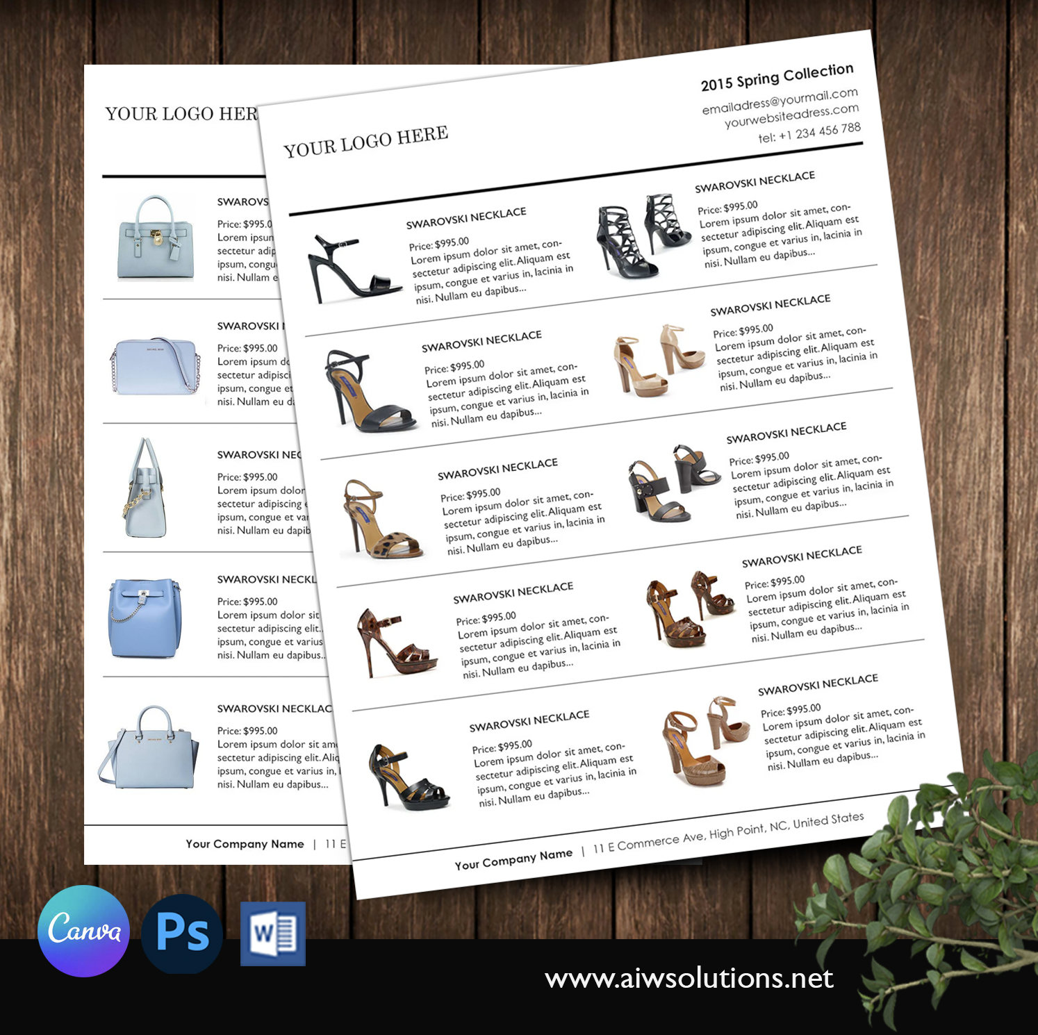 Canva Vertical Line Sheet,Wholesale Catalog template, mini product brochure Minimalist Wholesale Sheet, simple product sheet, Canva template