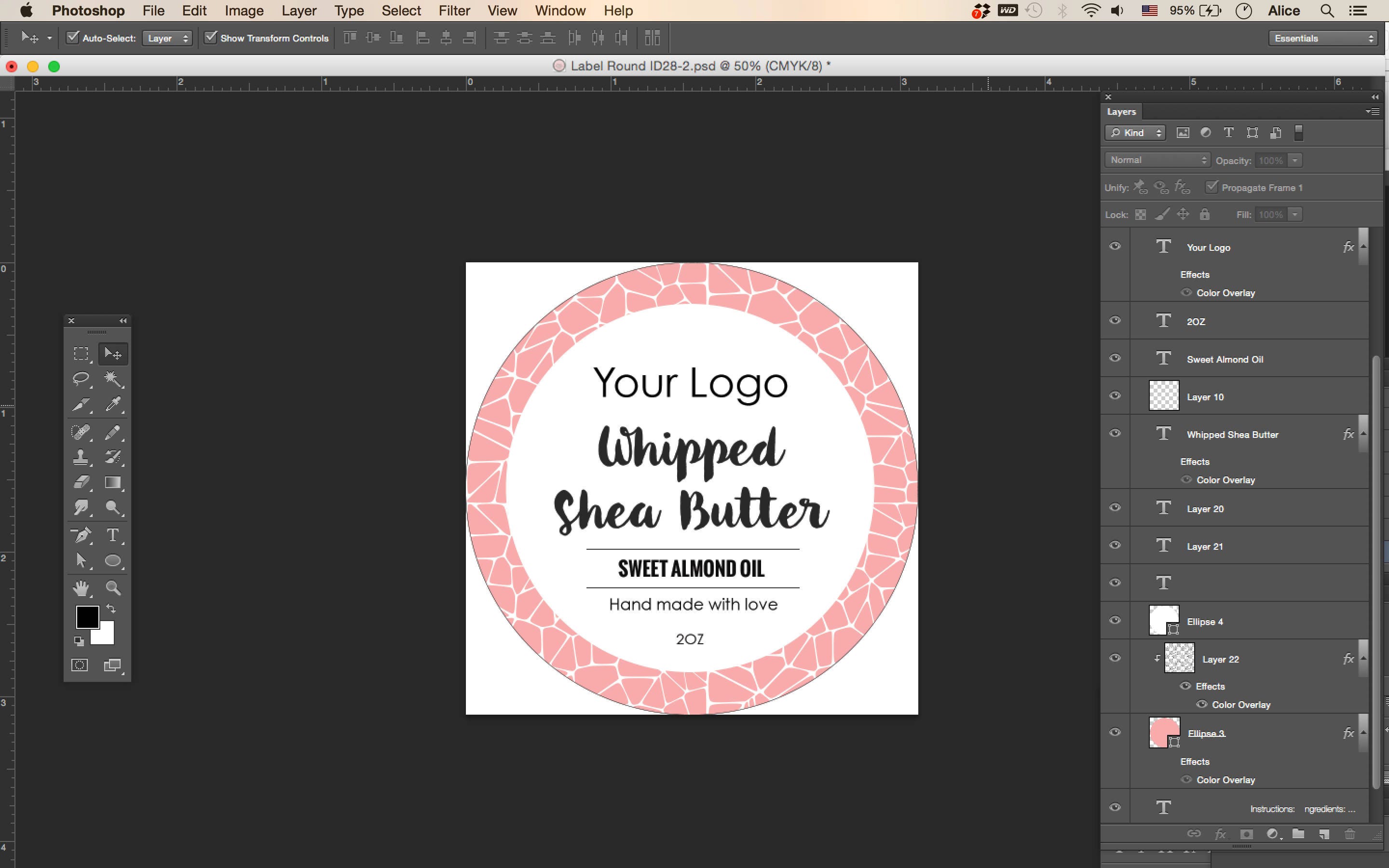 Shea Butter Label Template, Body Butter Label, Carrier Oils Label ...