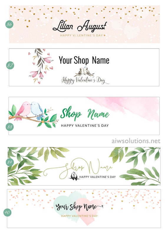 New Etsy Shop Banner Custom Banner Blogger Header Etsy