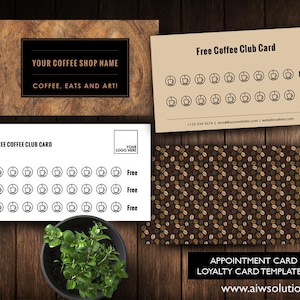 Scheda cliente di carta caffè gratis modello, libero Salon fedeltà Business Card, Spa, promozioni carta di carta, carta di fedeltà del cliente, membro