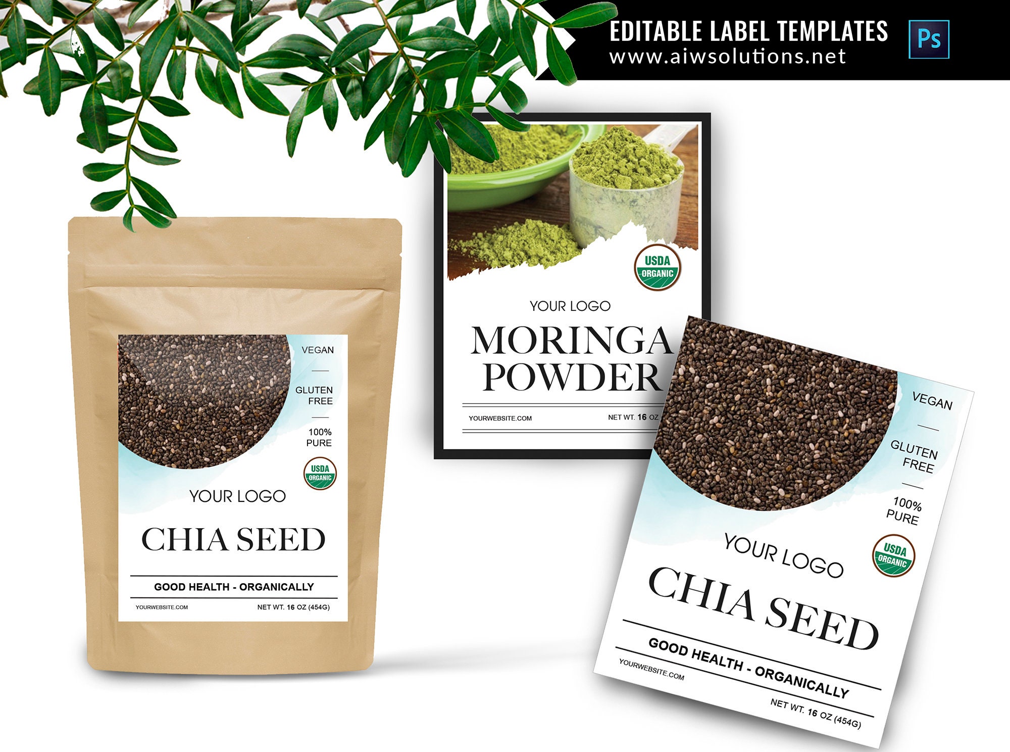 pouch Label template, label design, editable product labels, food label  templates, cometic label templates, clothe label templates Throughout Food Product Labels Template