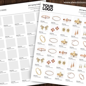 Canva Vertical Line Sheet 30 images per page, Wholesale Catalog template, mini product brochure, Minimalist Wholesale Sheet, Canva template