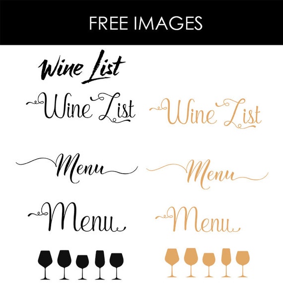 wine list wine menu