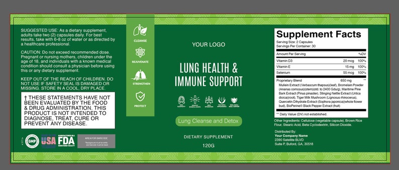 Health Kit Label Text Canva Supplement Label and Box Template,custom Supplement Labels ...