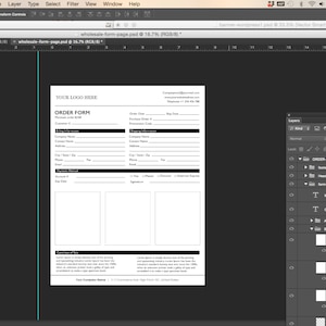Price Sheet,invoice, Order Form Template, Cover Order Form, Vertical ...
