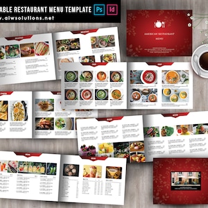 Plantilla del menú de comida, menú de bebida, menú de restaurante minimalista, plantilla de menú elegante, restaurante de menú francés, menús simples, menú con imágenes de comida