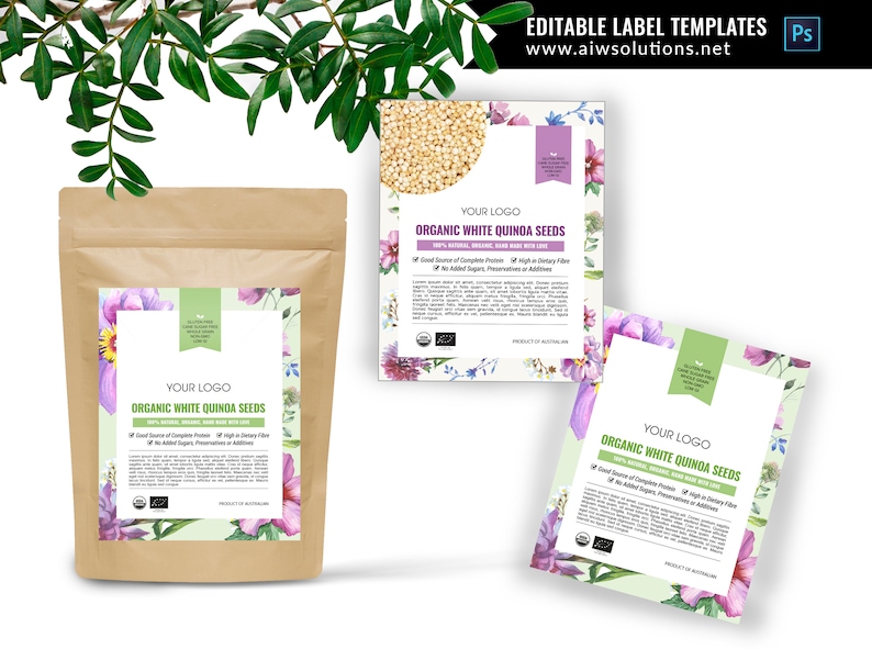 Product label design food label templates editable product labels cometic label templates pouch label template kraft bag label design