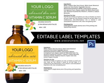 skin care label template,jar label,Skin Care label, Serums label, Conditioner label, vitamin label template, sticker template, shampoo label