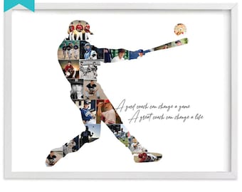 Baseball Photo Collage Template | Editable Canva & Photoshop Poster | Senior Night Memory Board | Team Photo Display | Player Keepsake Gift