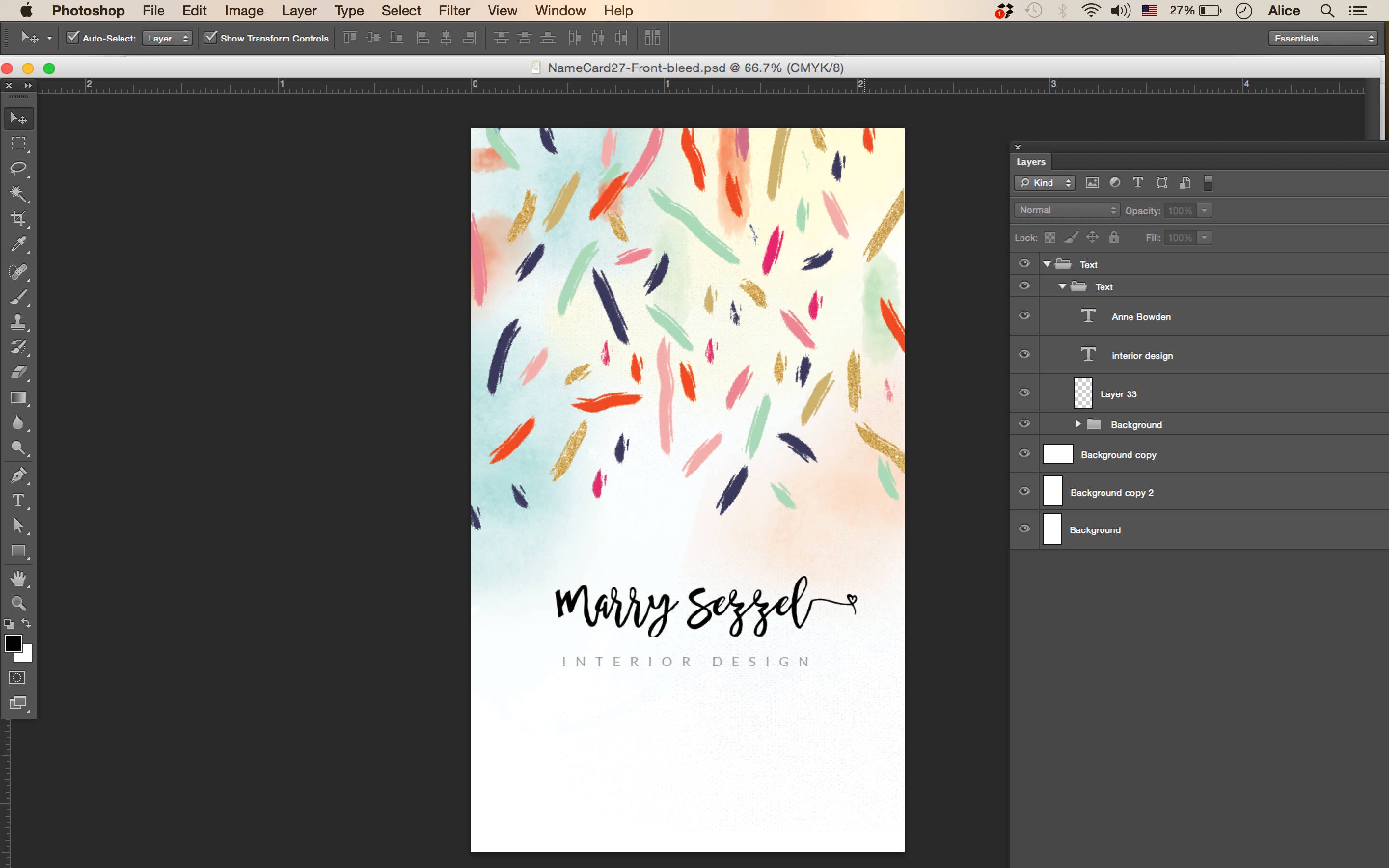 Name Card Template, Photography Name Card, Colourful Name Card, Name ...