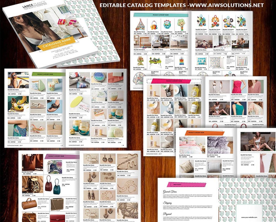 Product Lookbook Template, Line Sheet Catalog, Product Magazine